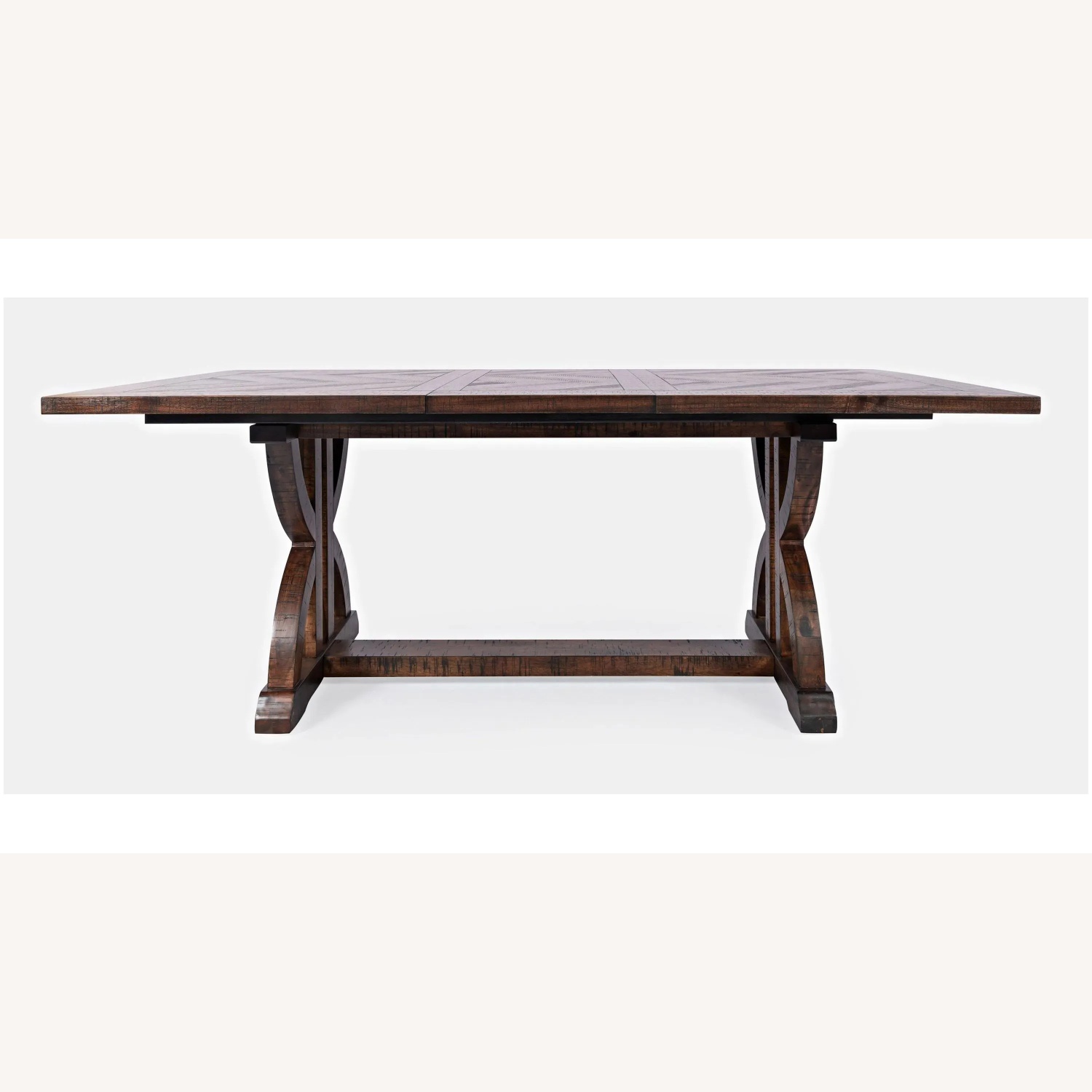 Raymour & Flanigan Dark Brown Solid Wood Expandable Dining Table - image-0
