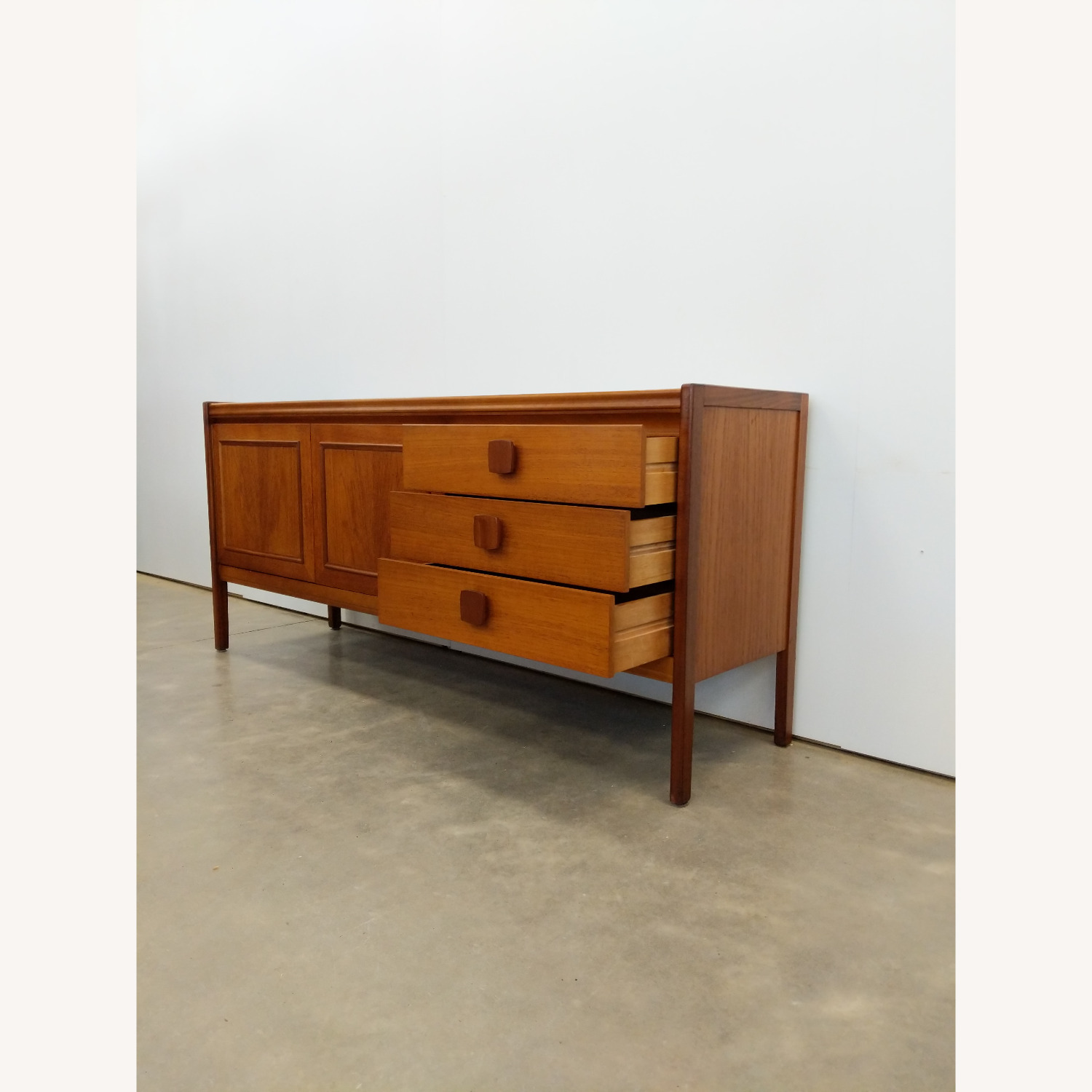 Vintage Mid Century Modern Teak Credenza by Nathan - image-2
