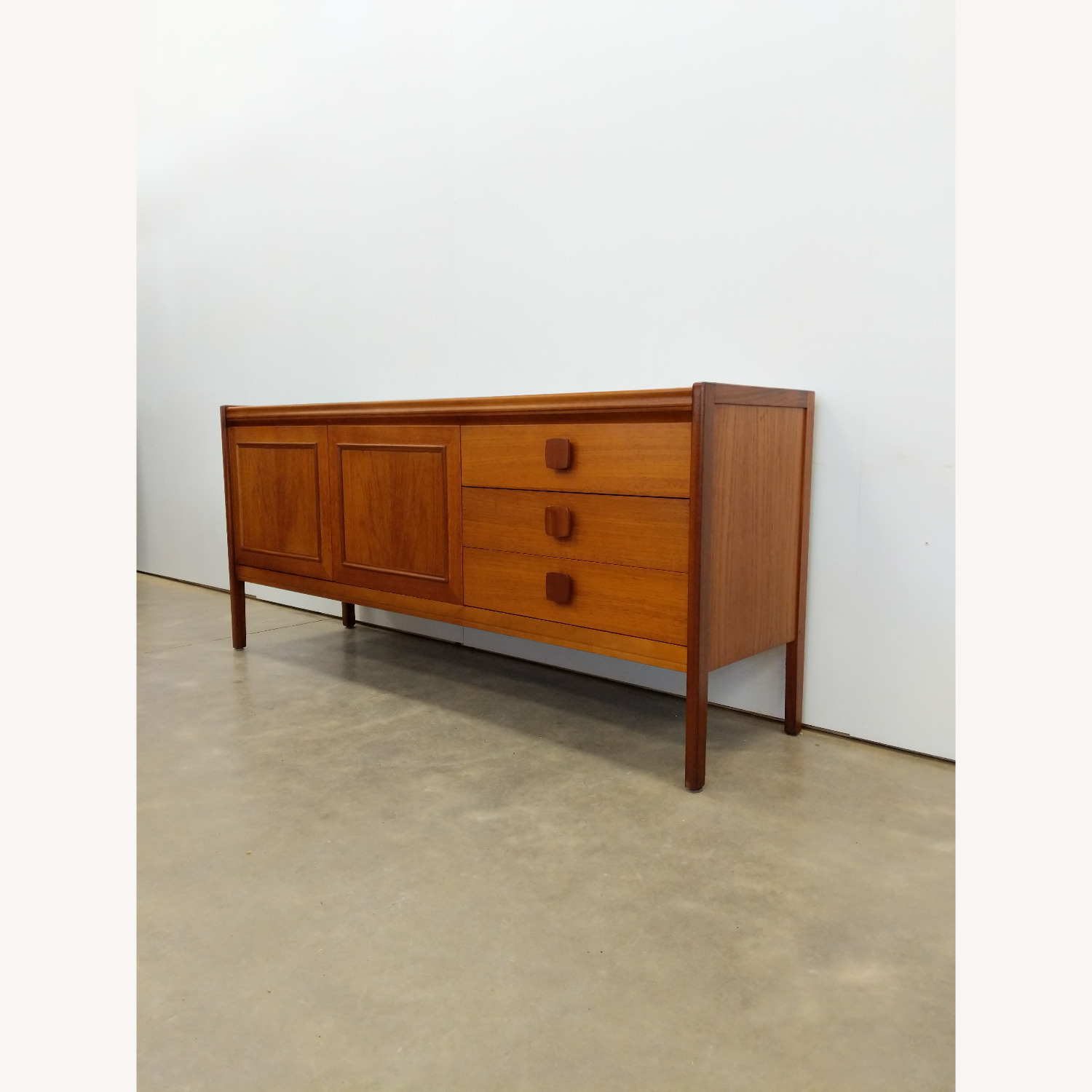 Vintage Mid Century Modern Teak Credenza by Nathan - image-1