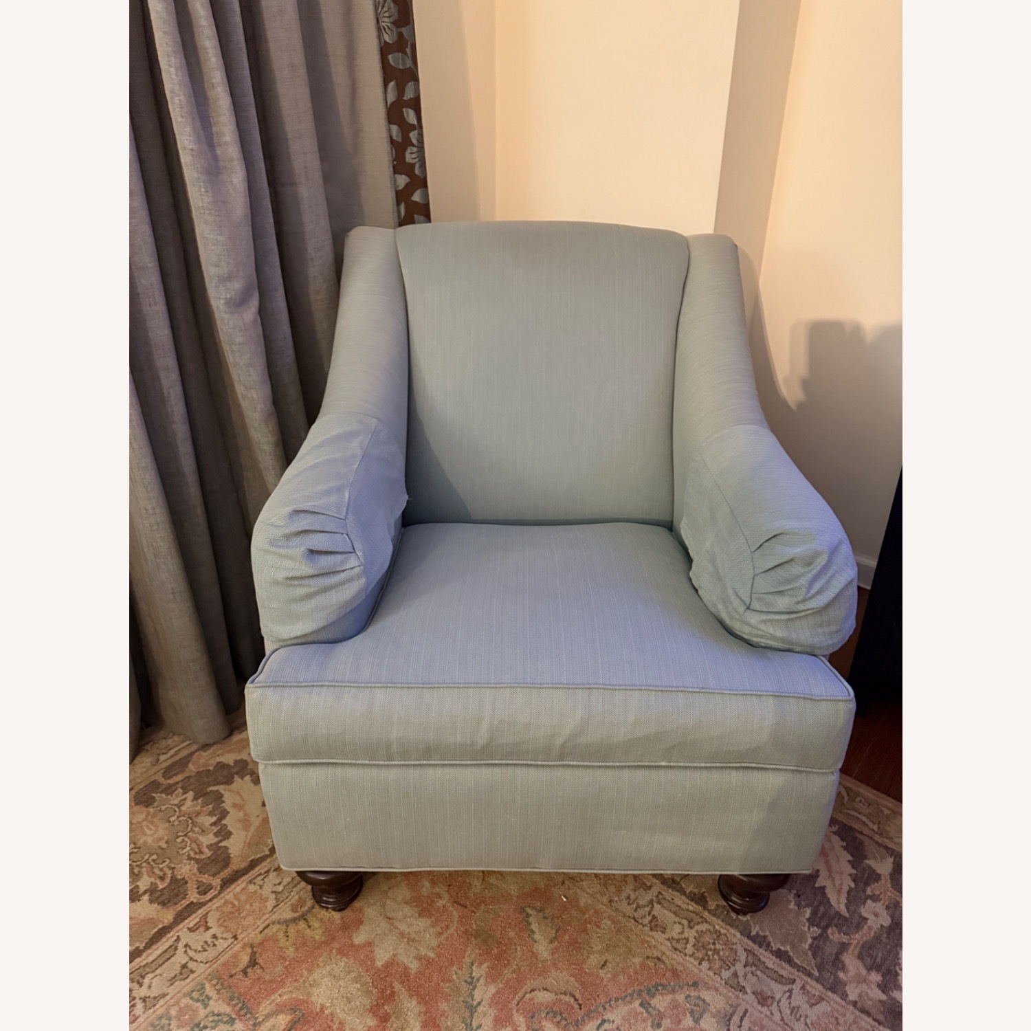 Ashley Manor Blue Fabric Armchairs - image-0