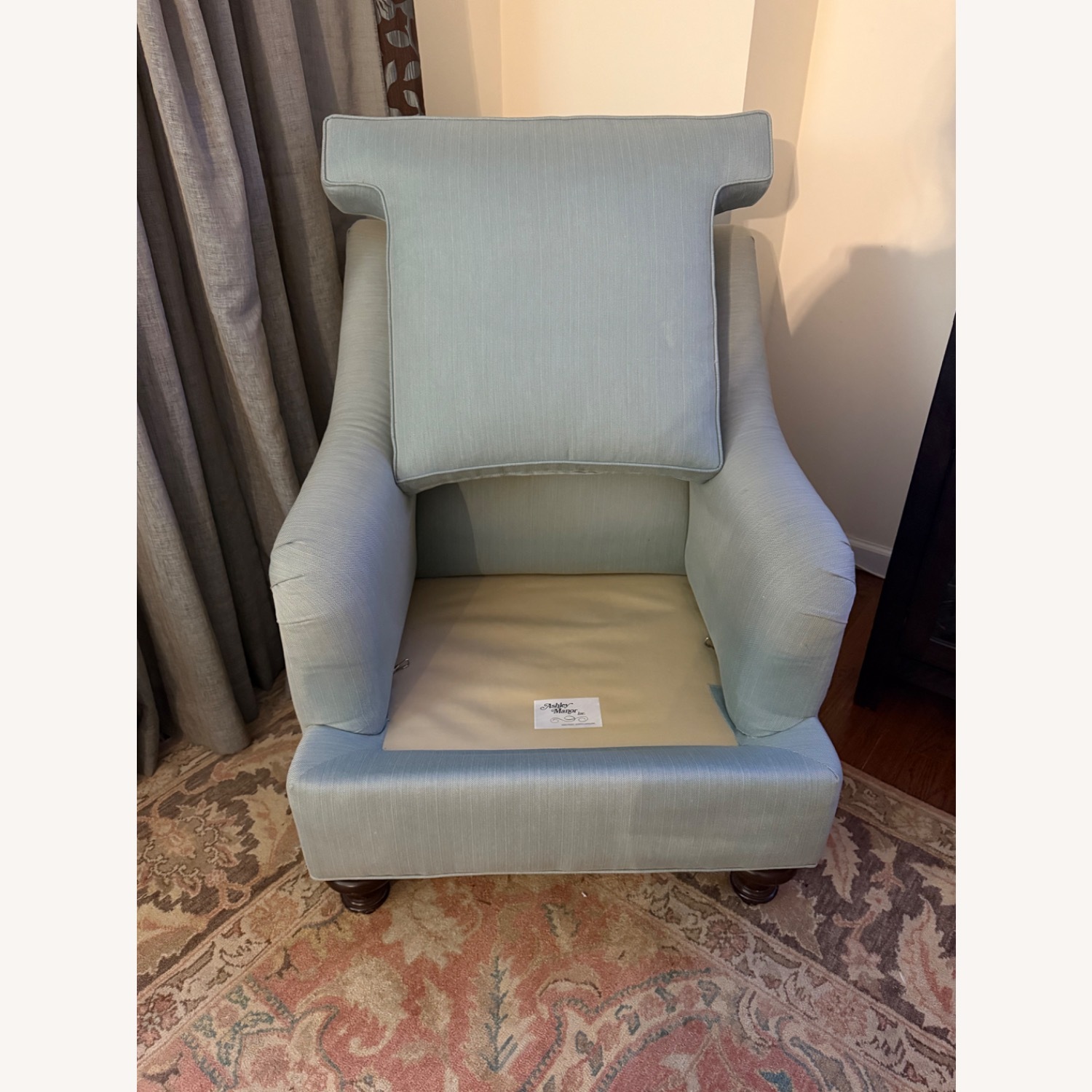 Ashley Manor Blue Fabric Armchairs - image-1