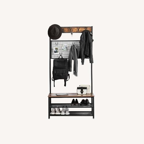 Used Wayfair Coat Rack Stand with Shoe Rack Bench for sale on AptDeco