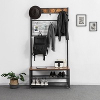 Wayfair Coat Rack Stand with Shoe Rack Bench