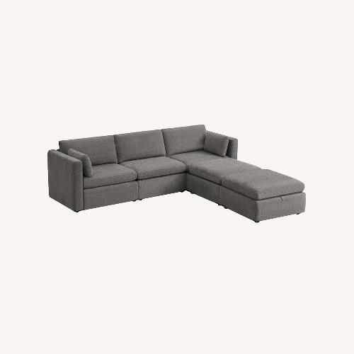 Used 5-Seat Modular Sofa Chaise with Storage Ottoman for sale on AptDeco