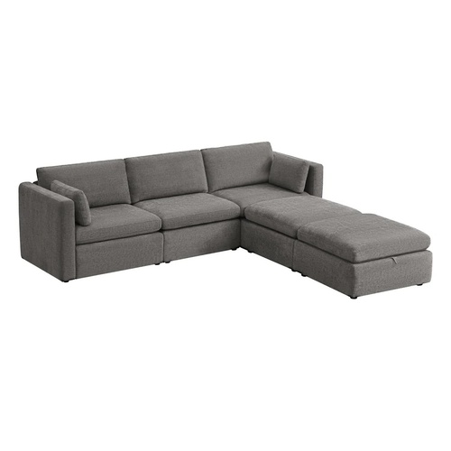 Used 5-Seat Modular Sofa Chaise with Storage Ottoman for sale on AptDeco