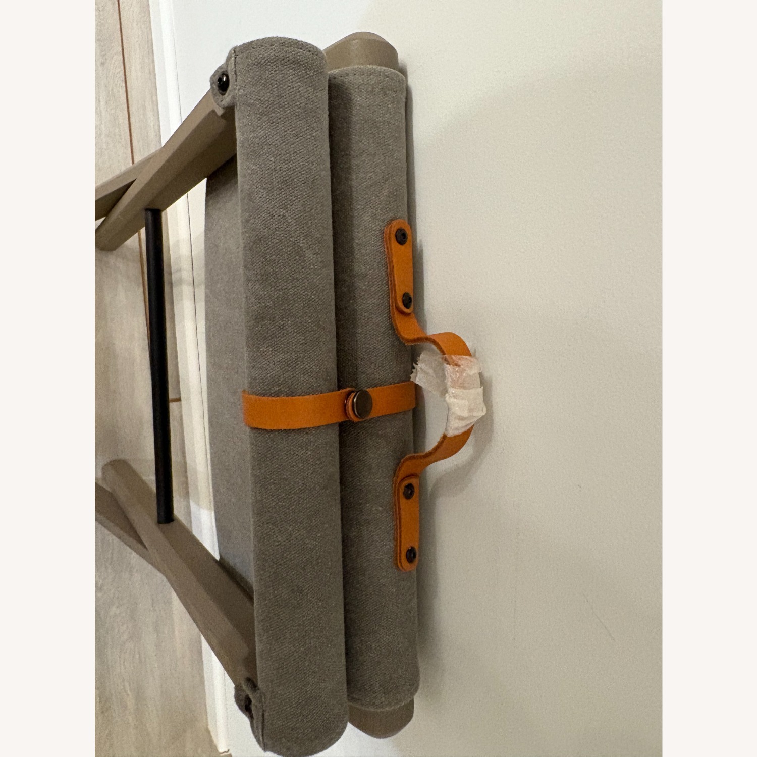 Departo - West Elm Light Gray Stool - image-7