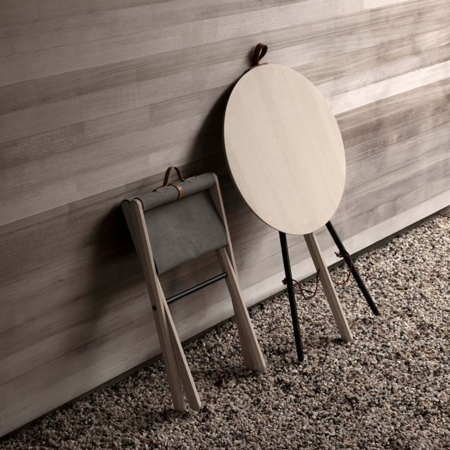 Departo - West Elm Light Gray Stool - image-8