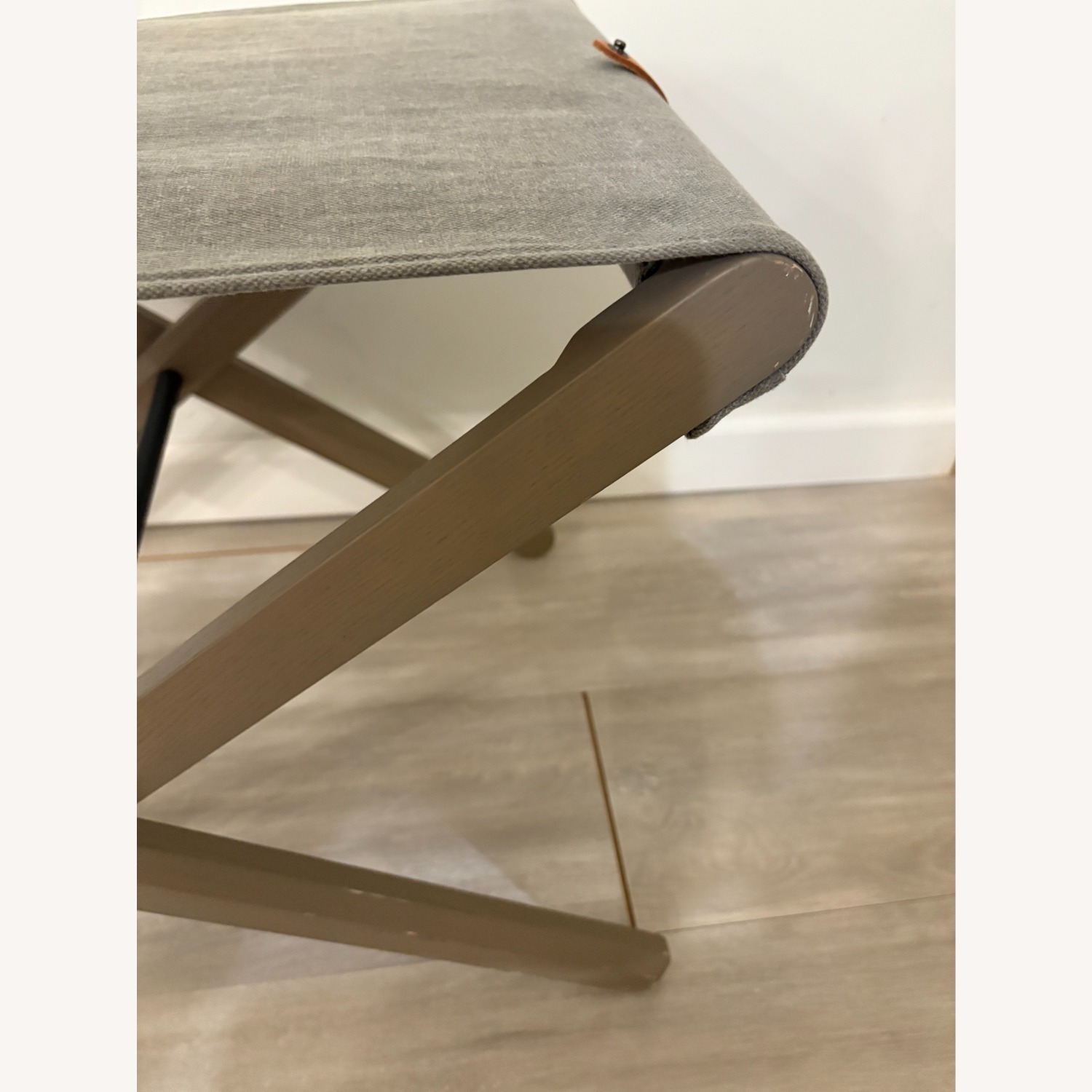 Departo - West Elm Light Gray Stool - image-5