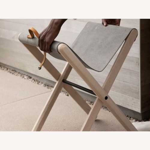 Used Departo - West Elm Light Gray Stool for sale on AptDeco