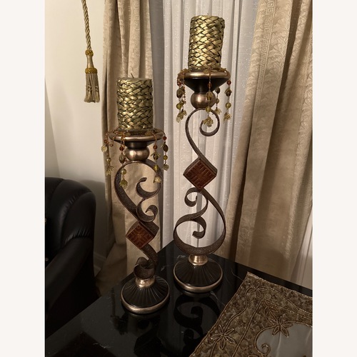 Used Artmax Light Brown Metal Candles for sale on AptDeco