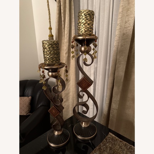 Used Artmax Light Brown Metal Candles for sale on AptDeco