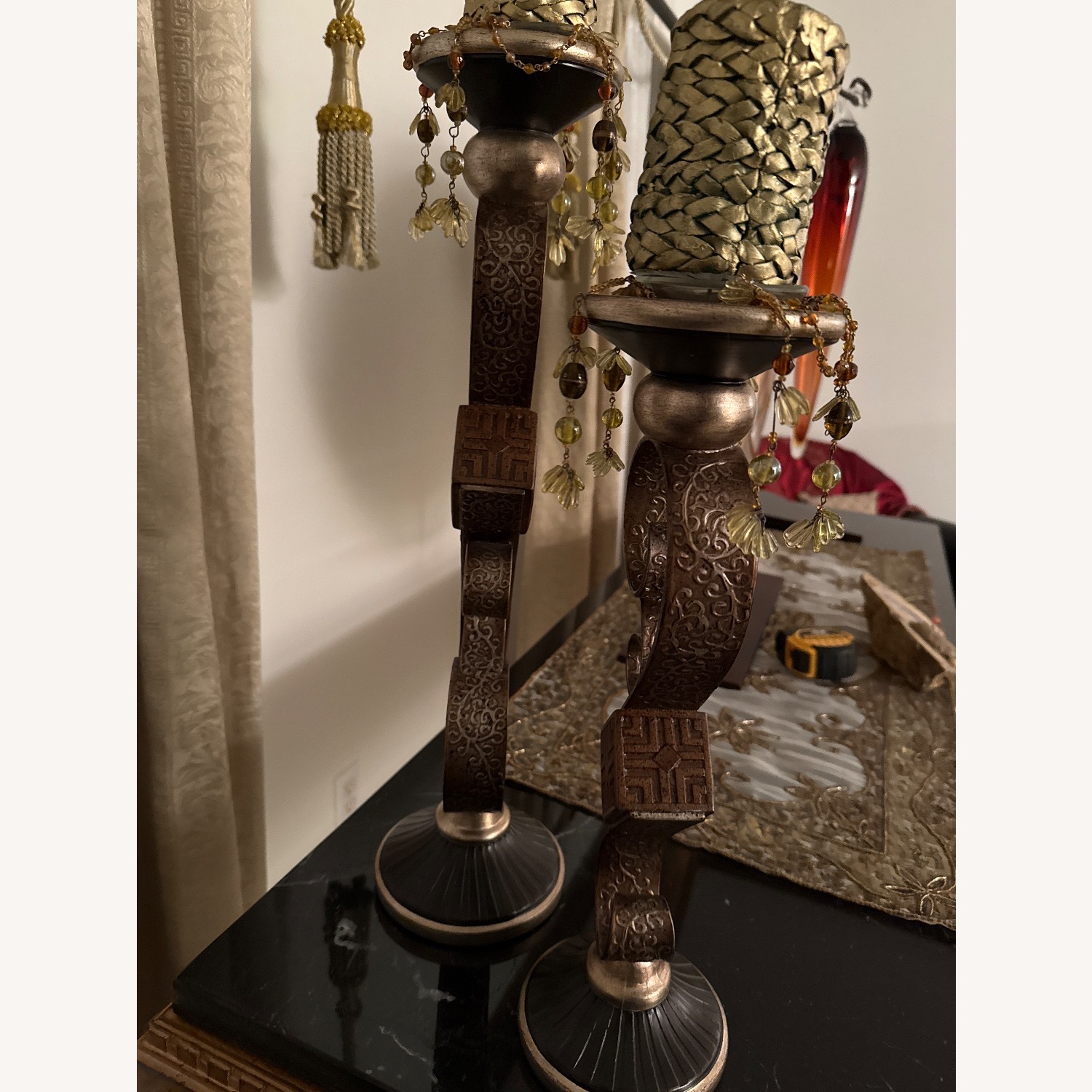 Artmax Light Brown Metal Candles - image-2