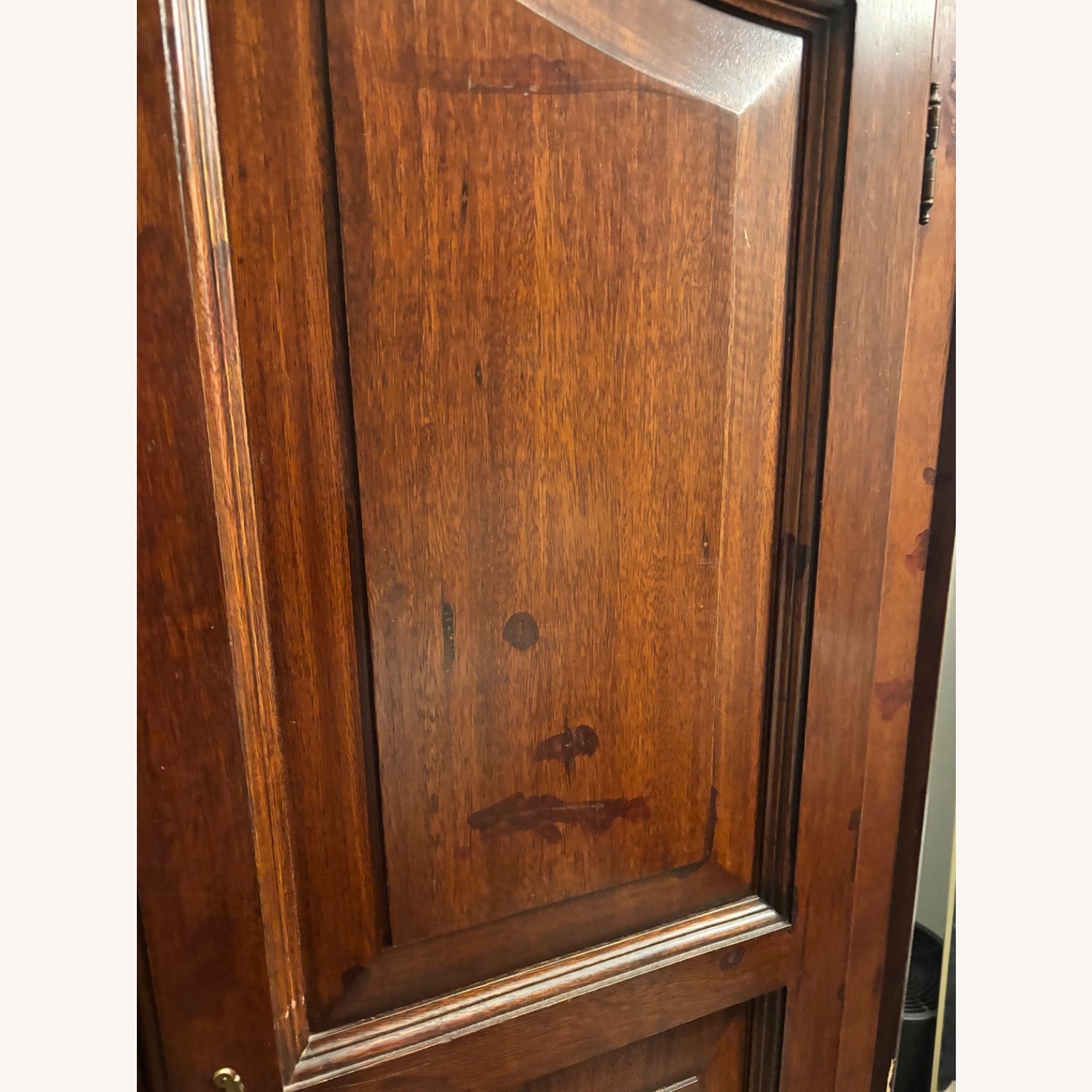 Vintage/Antique Dark Brown Wood Armoire - image-3