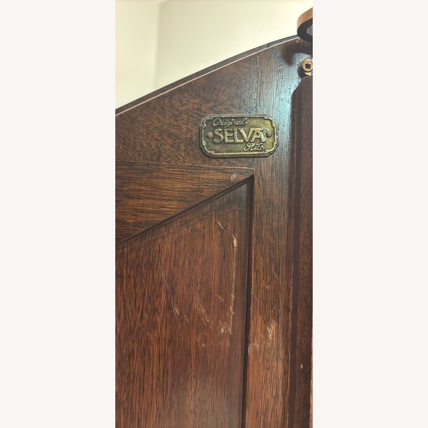 Vintage/Antique Dark Brown Wood Armoire - image-4