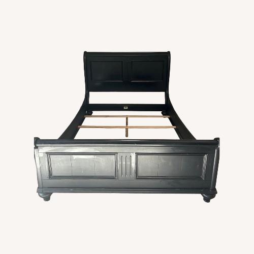 Used Ethan Allen New Country Black Wood Queen Robyn Bed for sale on AptDeco