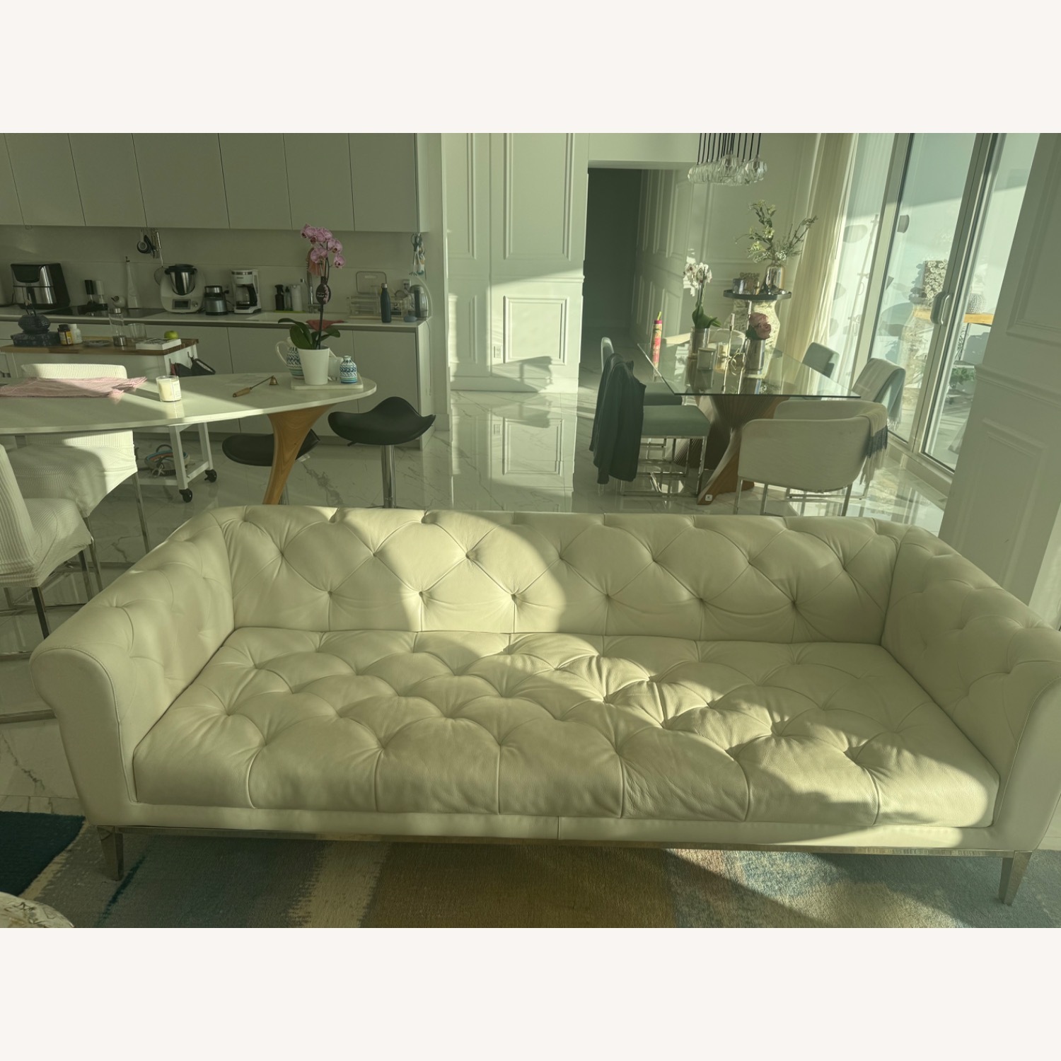 Restoration Hardware Italia White 3+ Seater Sofa - image-1