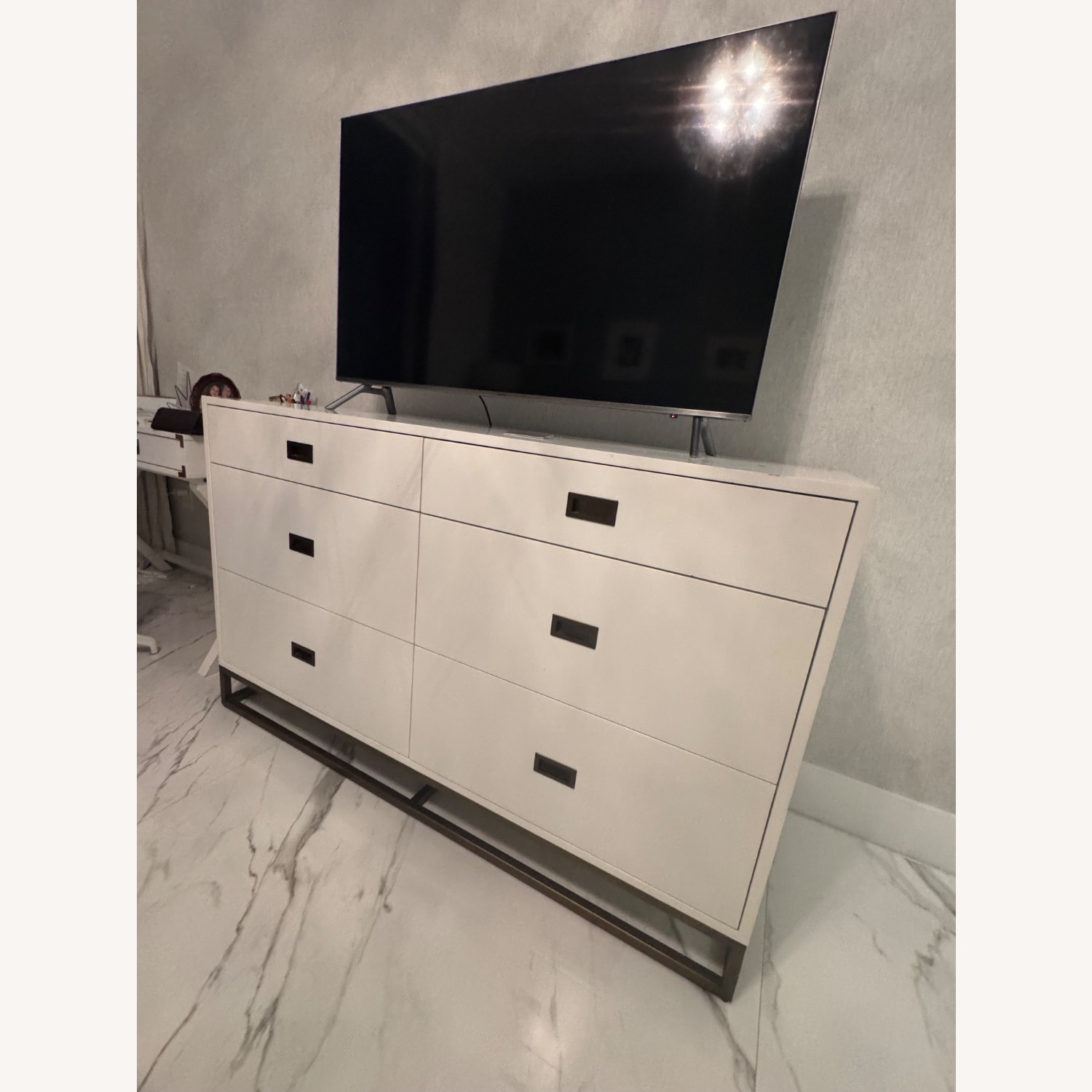 Restoration Hardware Avalon White Wood Dresser - image-4