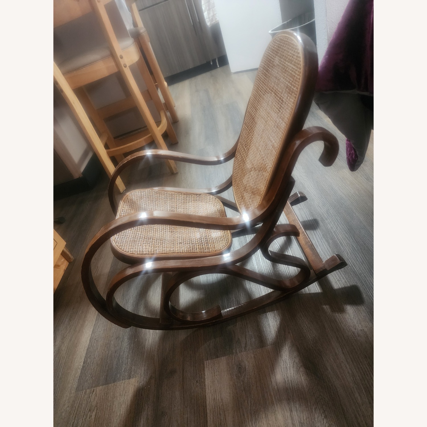 Dark Brown Childrens Rockingchair 1920's Era - image-2