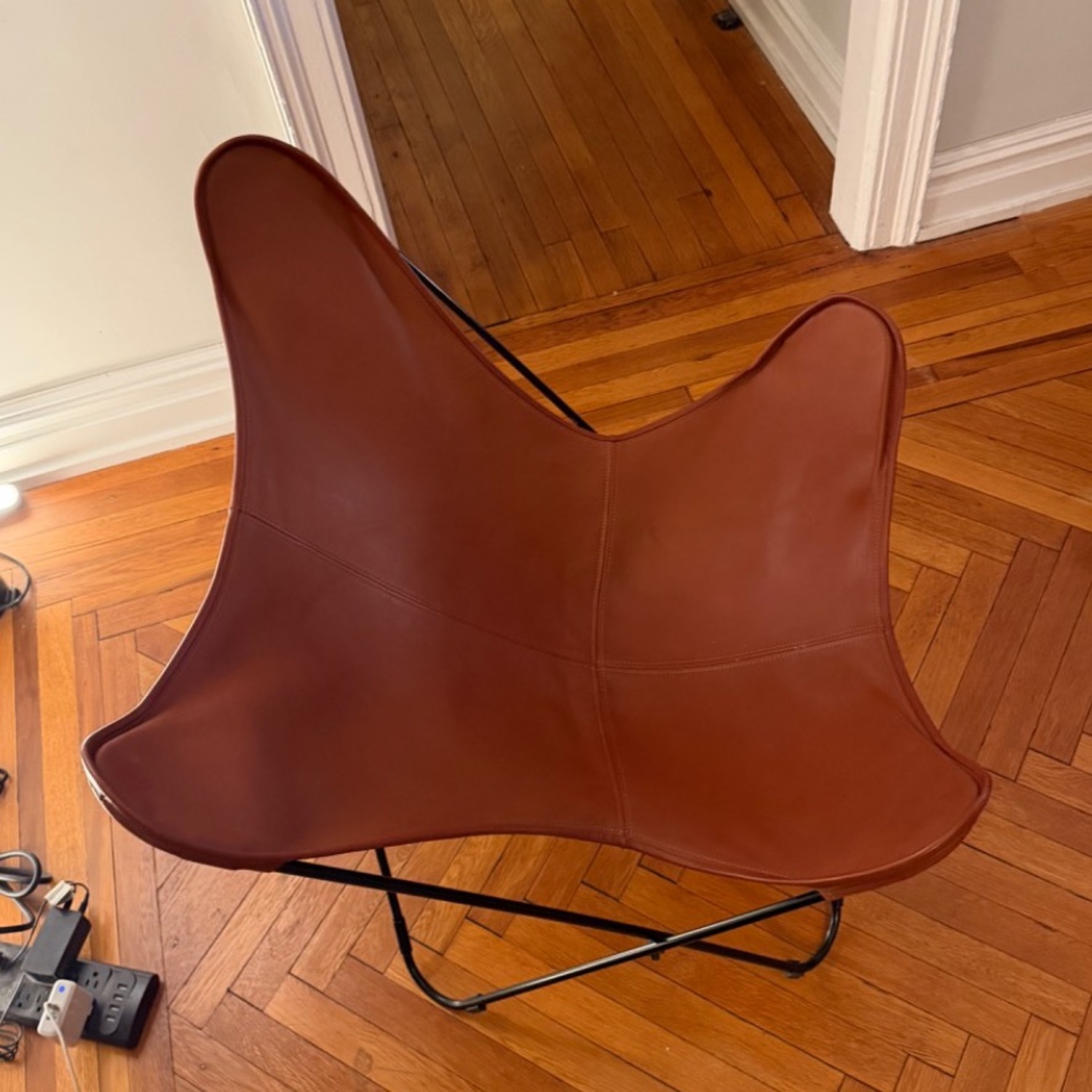 The Citizenry Dark Brown Leather Chair - image-3