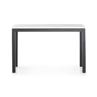 Crate & Barrel Parsons White Marble Side Table