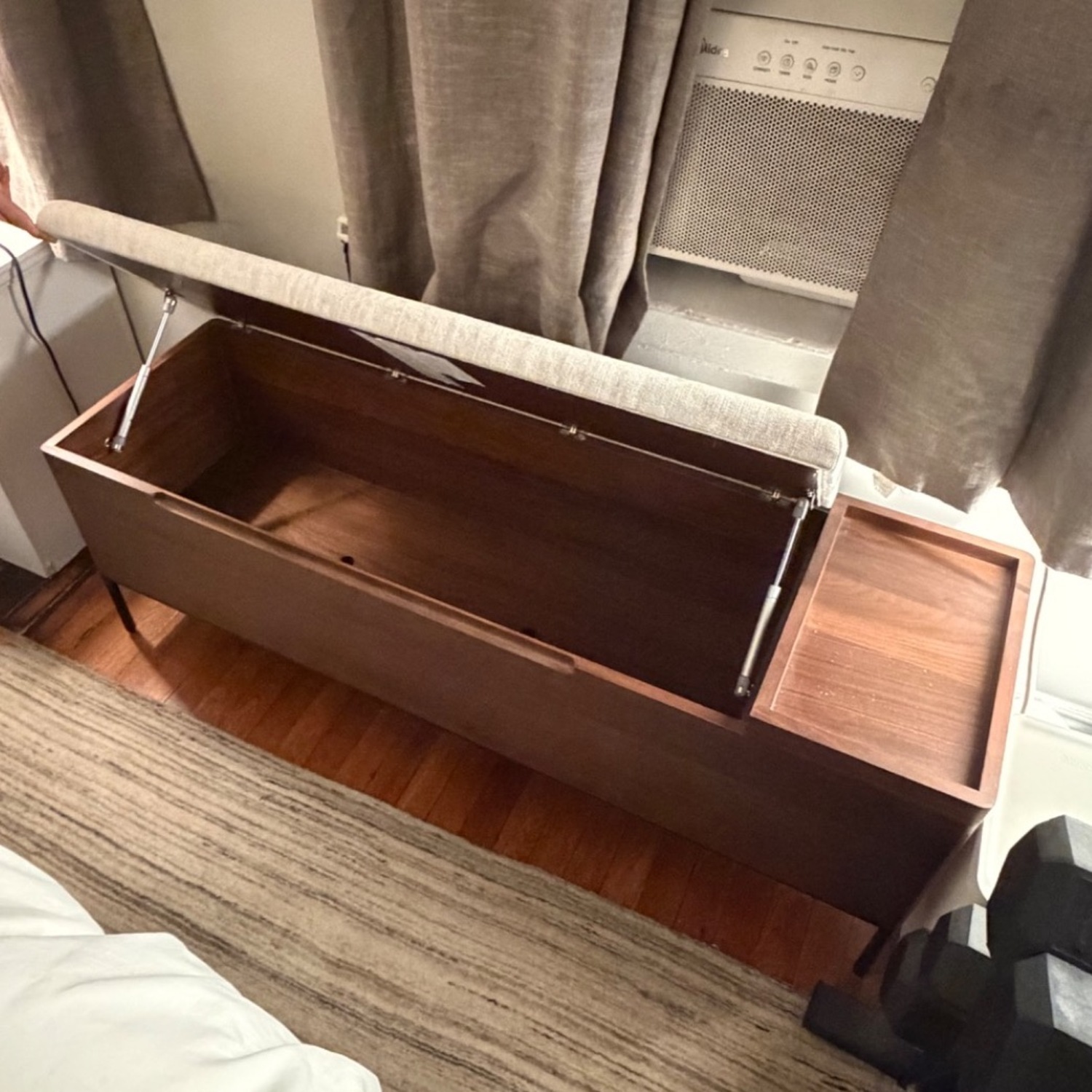 Article Thari Bench Dark Brown Wood Chest - image-2