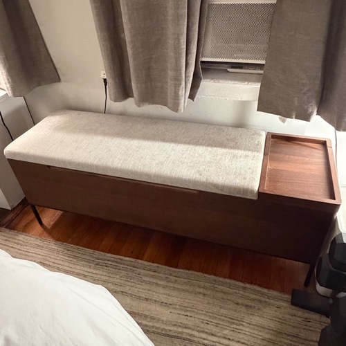 Used Article Thari Bench Dark Brown Wood Chest for sale on AptDeco