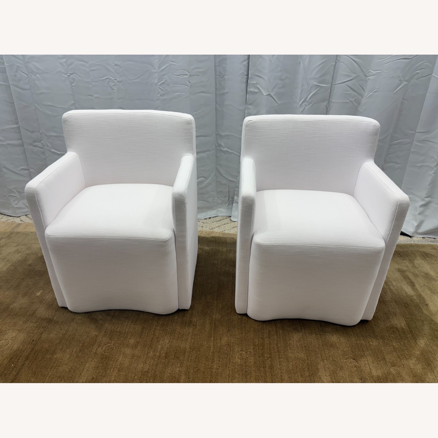 Restoration Hardware Aurelie Track Arm Dining Armchairs 2 - image-2