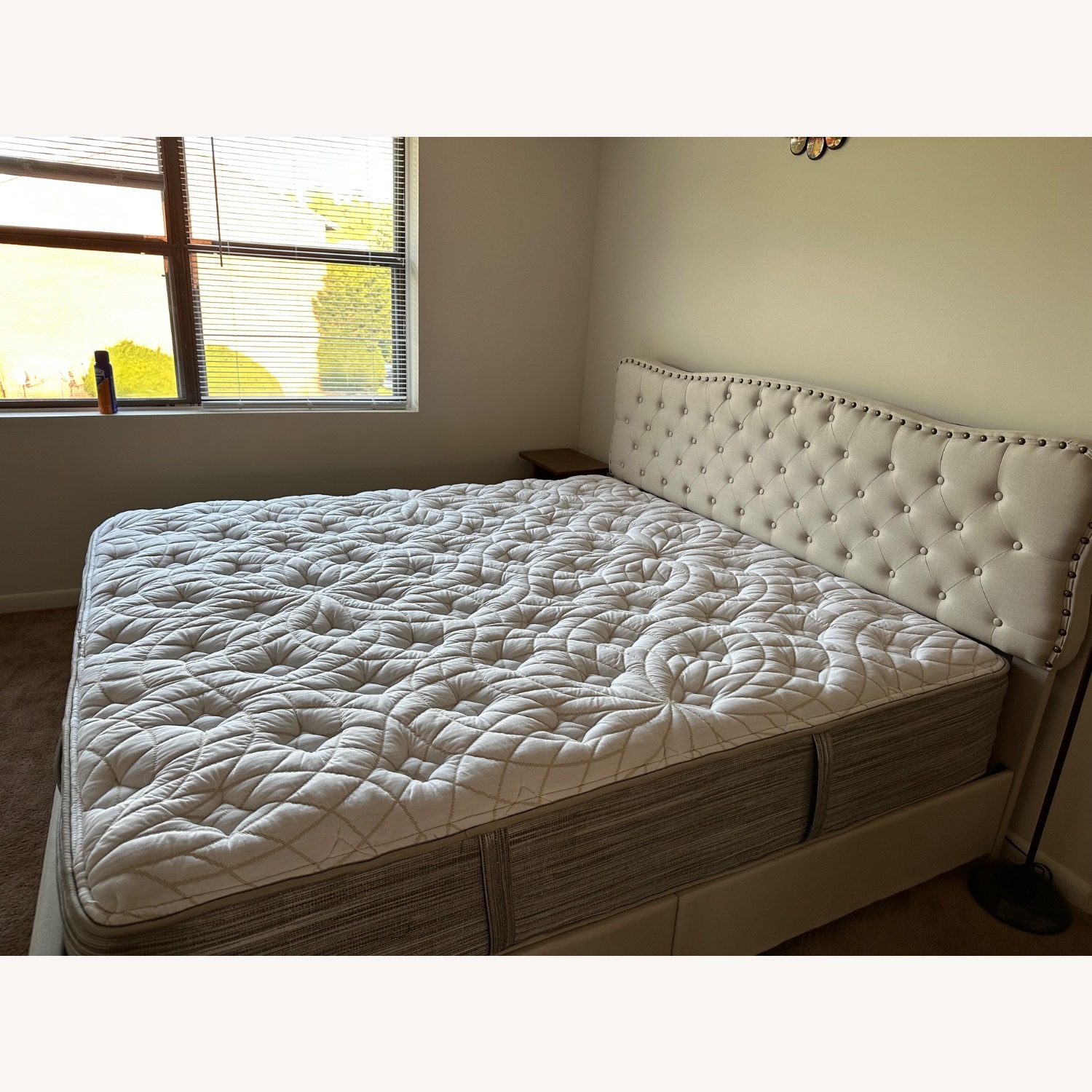 Bob's Discount Furniture White King Bed - image-1