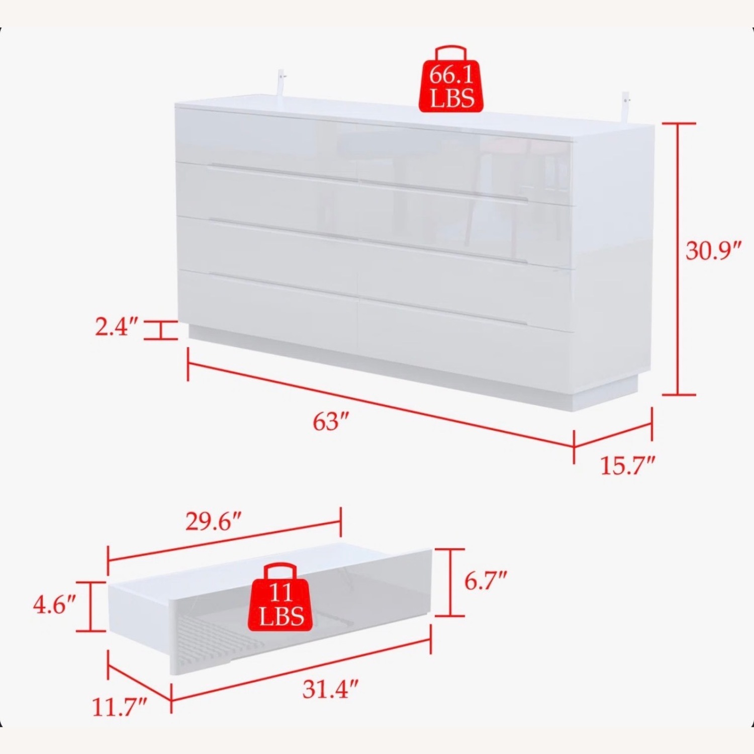 Cabinet Living Room / Drawer Dresser - image-4