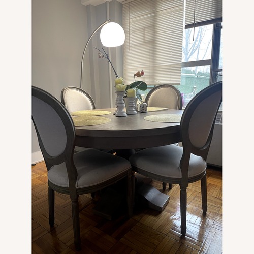 Used Restoration Hardware Solid Wood Dining Table Set for sale on AptDeco