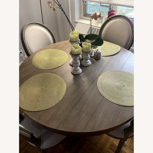 Used Restoration Hardware Solid Wood Dining Table Set for sale on AptDeco