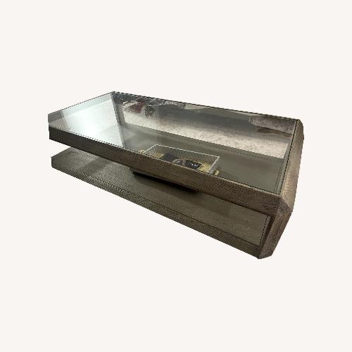 Used Restoration Hardware Light Gray Wood Coffee Table for sale on AptDeco