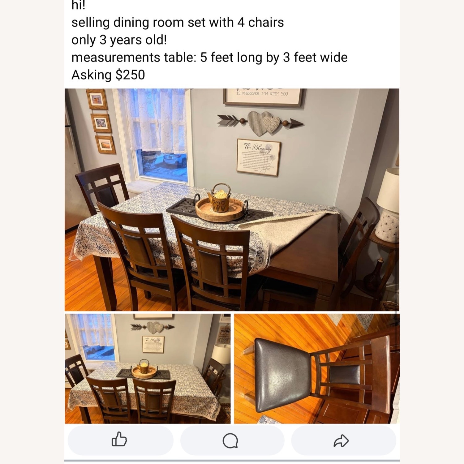 Bob's Discount Furniture Dark Brown Dining Table - image-1