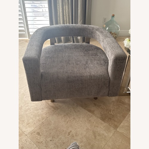Used Interlude Home Light Gray Fabric Accent Chairs for sale on AptDeco