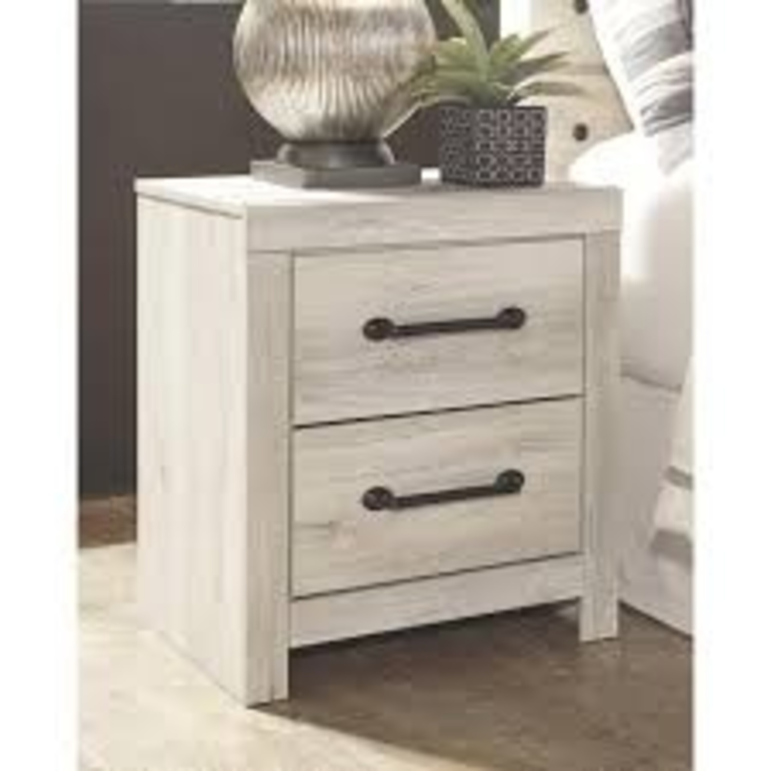 Bob's Discount Furniture White Side Table - image-3