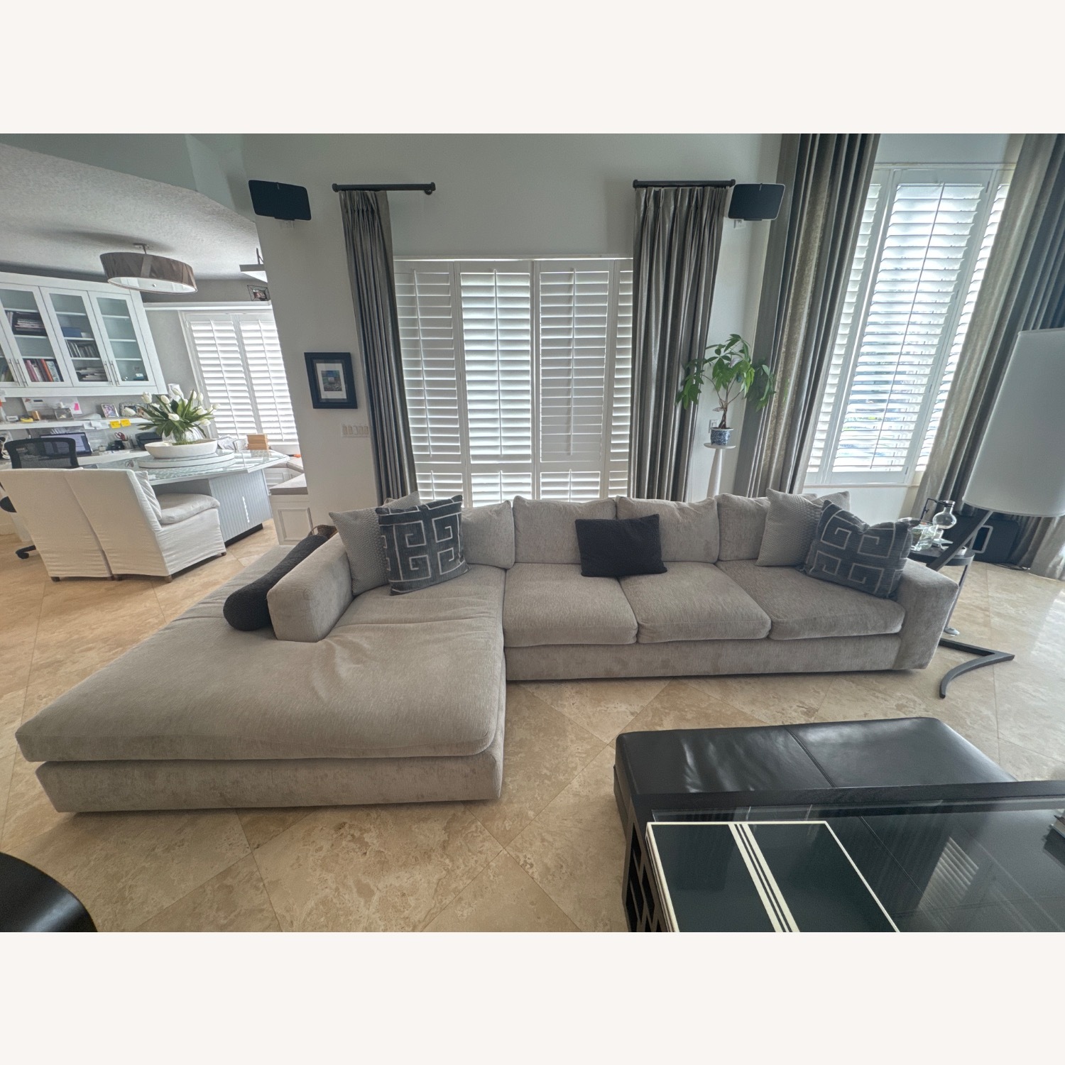 Light Gray Fabric 2 Piece Sectional - image-0