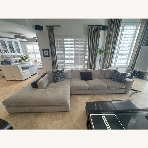 Used Light Gray Fabric 2 Piece Sectional for sale on AptDeco