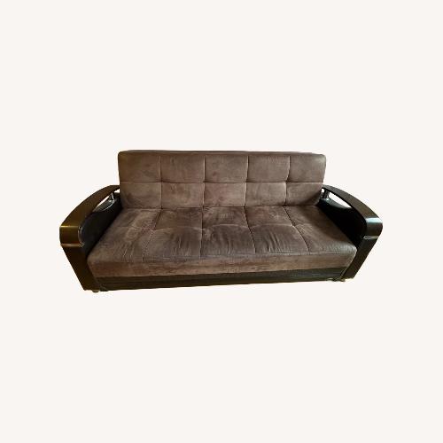 Used Bellona Dark Brown Fabric Sleeper Sofa for sale on AptDeco
