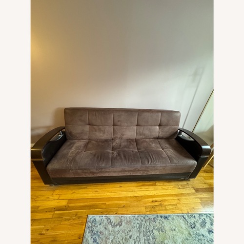 Used Bellona Dark Brown Fabric Sleeper Sofa for sale on AptDeco
