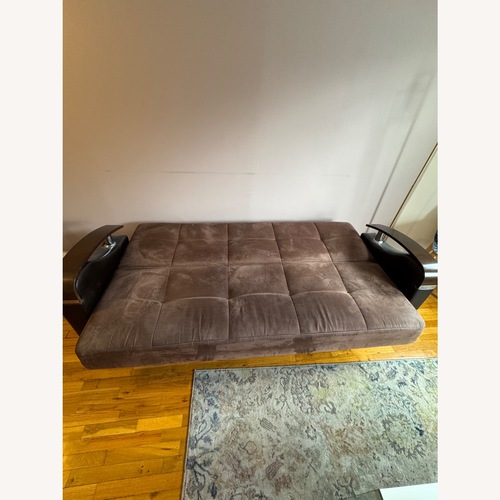 Used Bellona Dark Brown Fabric Sleeper Sofa for sale on AptDeco