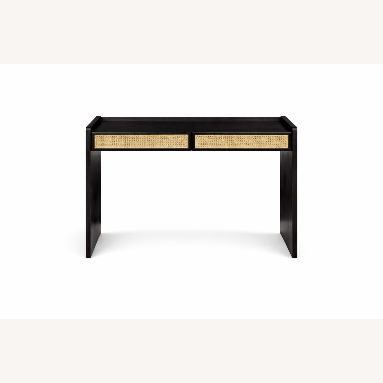 Article Deca Black Wood Desk + Matching Cabinet - image-0
