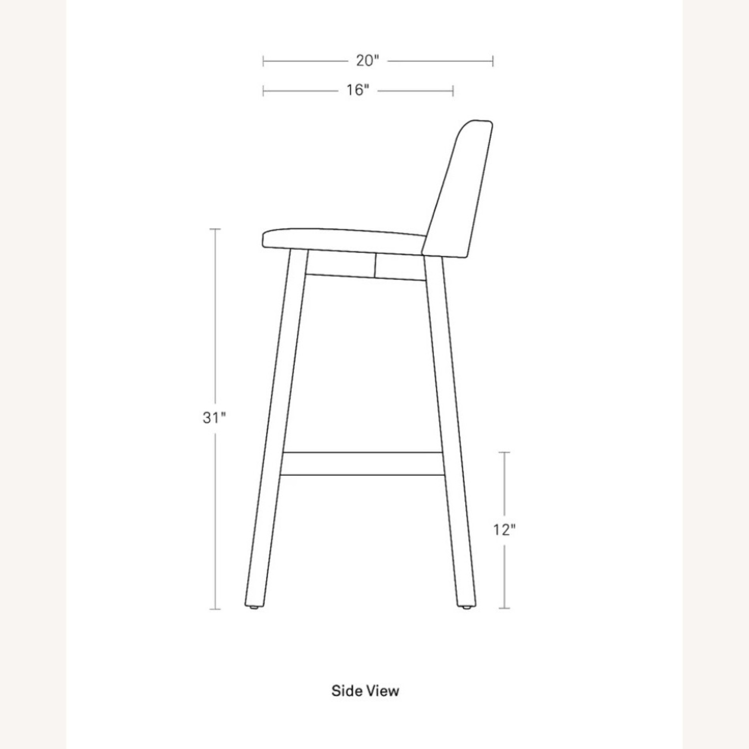 Blu Dot Chip Light Gray Wood Stool - image-4