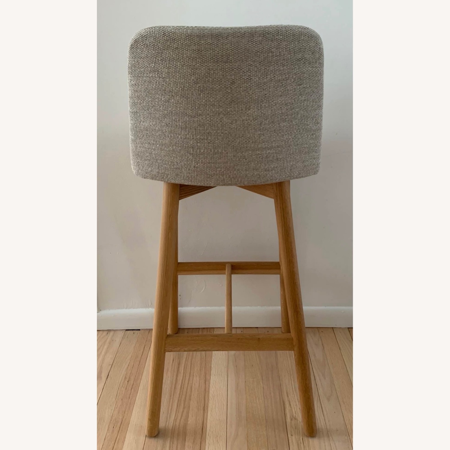 Blu Dot Chip Light Gray Wood Stool - image-2