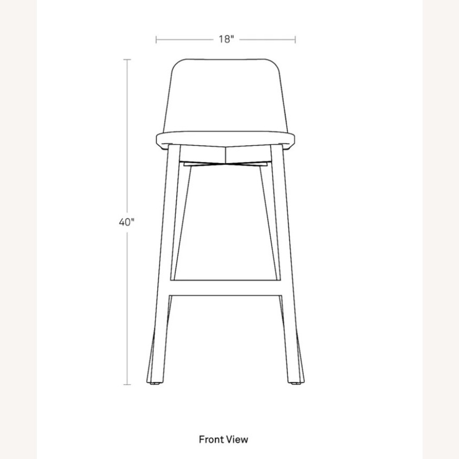 Blu Dot Chip Light Gray Wood Stool - image-3