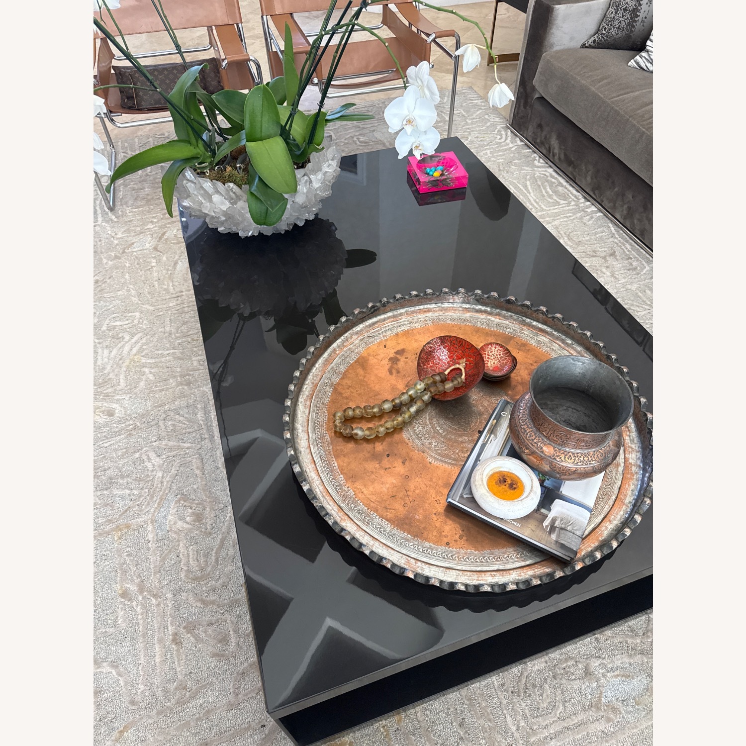 Baker Furniture Dark Brown Wood Coffee Table - image-5