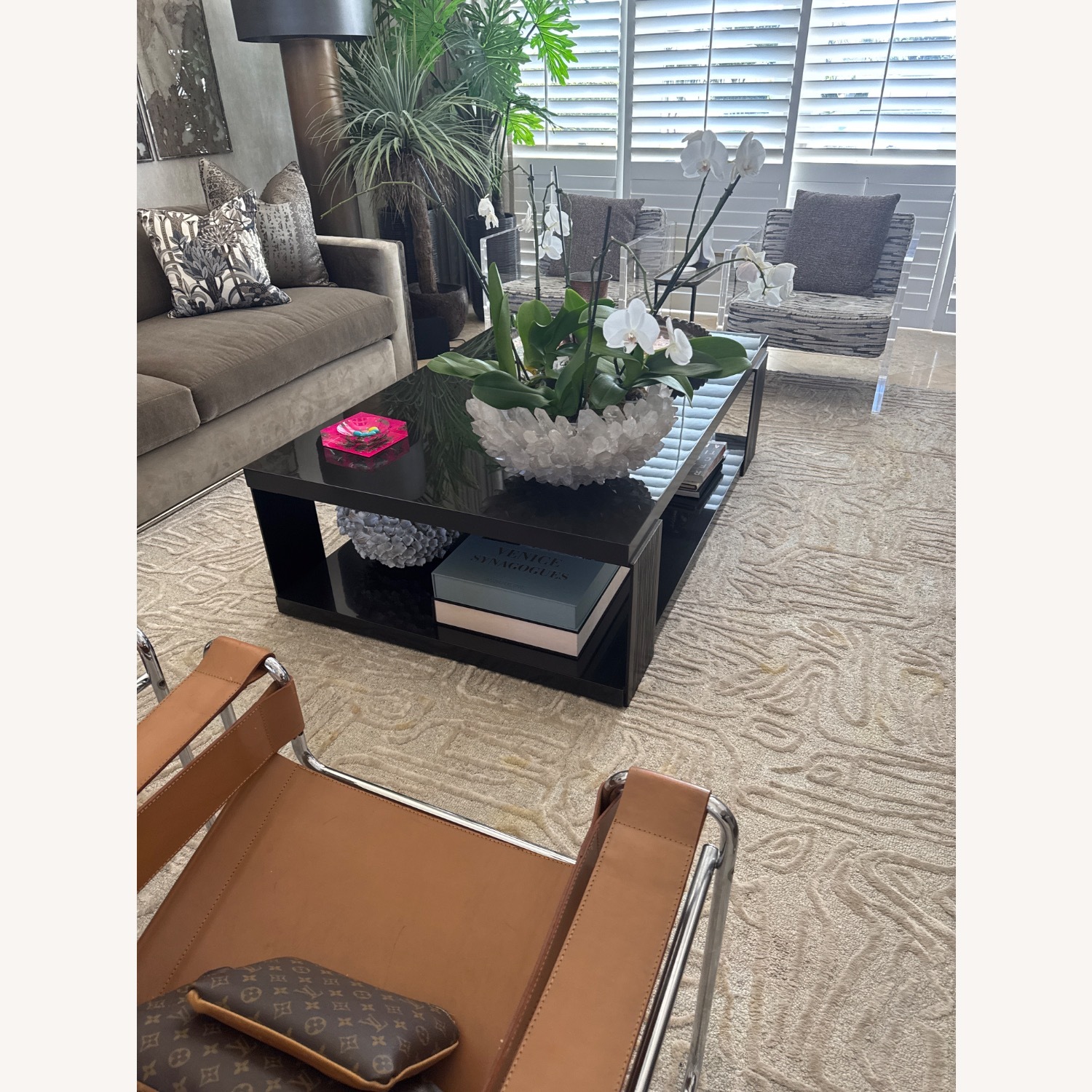 Baker Furniture Dark Brown Wood Coffee Table - image-1