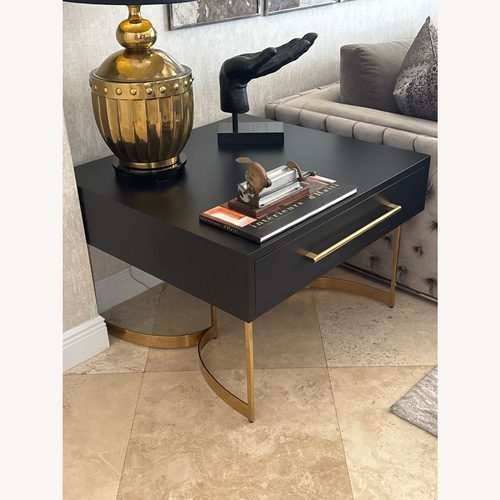 Used John Richard Black Side Table for sale on AptDeco