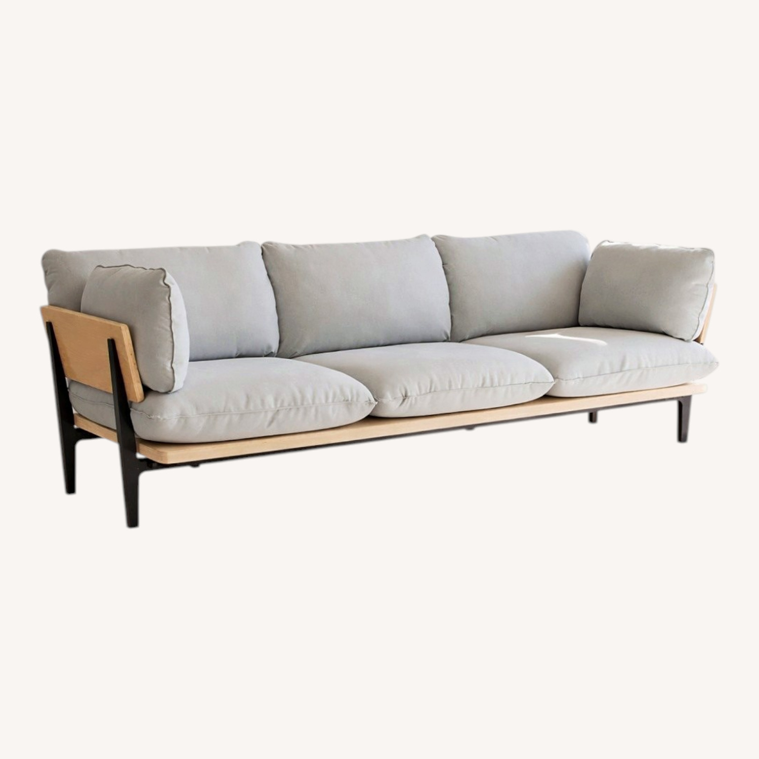 Floyd Light Gray Fabric Chaise Lounge - image-0