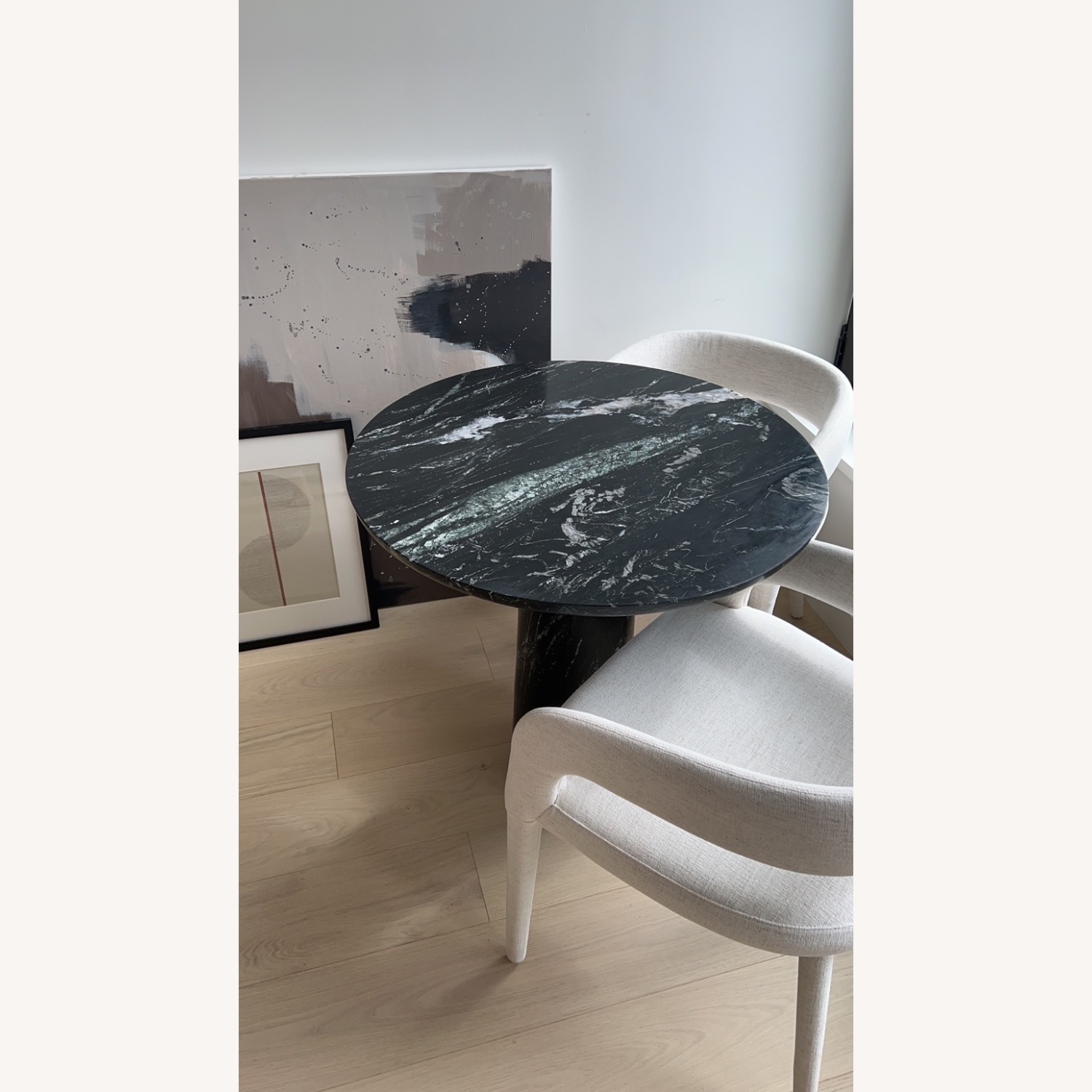 CB2 Babylon Black Marble Dining Table - image-2