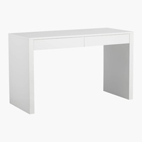 CB2 Runway 48" 2-Drawer White Lacquered Wood Desk